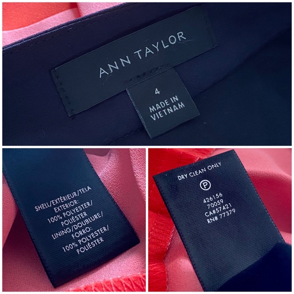 🌈 Ann Taylor, Striped Colorblock Pleated Midi Skirt - Picture 16 of 16